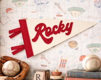 Custom Name Felt Pennant Banner, Nursery Decor