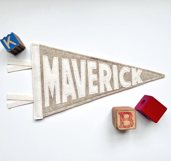 Custom Name Pennant, Baby Name Announcement, Nursery Decor, Newborn Gift