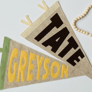 CUSTOM NAME PENNANT, Toddler bedroom, Nursery, , Personalized Baby, Custom Pennant Flag, Party Pennant
