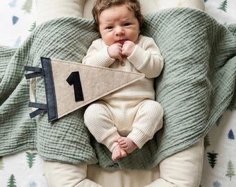 Drapeau à fanion pour bébé : accessoire photo nouveau-né