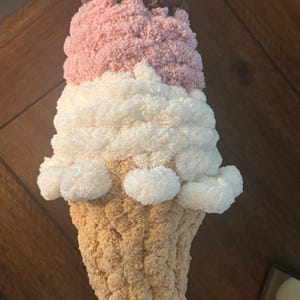 Stuffed chunky knit ice cream