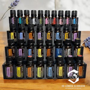 doTERRA Aufsteller XXL 24x 15ml u. 10x 5ml Ätherische Öl Flaschen mit Sichtfenster auf die Öle, Stilvoll - Aufbewahrung - Geschenkidee