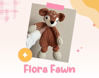 Flora the Fawn – Handmade Crochet Deer | 15” Baby-Safe Stuffed Animal | Woodland Nursery Decor