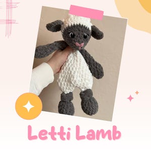 Handmade Crochet Lamb Plush Toy: Soft Stuffed Animal, Farm Nursery Décor