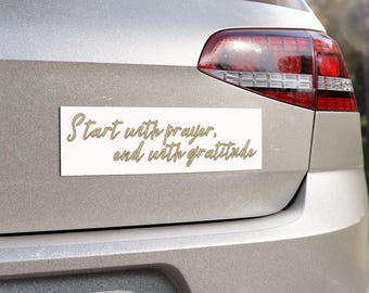 Religious Car Magnet, Christian Magnet, Inspirational Car Decor, Spiritual Gift, Prayer and Gratitude Magnet
