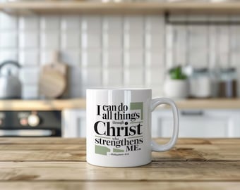 Inspirational Ceramic Mug, Motivational Coffee Cup, Christian Gift, For Daily Inspiration, Great for Holidays