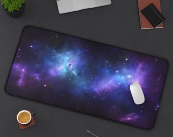Galaxy Space Desk Pad Cosmic Gaming Mouse Pad for Office or Home Setup | Large Nebula Desk Mat for PC Laptop Keyboard Station