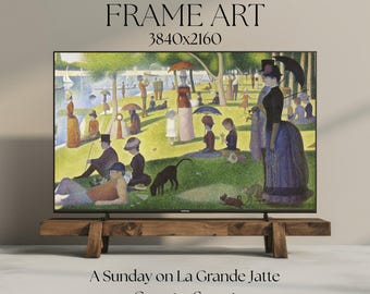 Frame TV Art Samsung Frame TV Digital Download, Vintage Georges Seurat "A Sunday on La Grande Jatte" Sunday Afternoon Impressionist Artwork