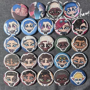 Arcane Chibi Pins | Vi, Jinx, Ekko, Jayce, Viktor, Mel, Ambessa, Silco, Sevika, Caitlyn