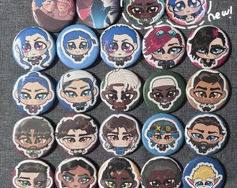 Arcane Chibi Pins | Vi, Jinx, Ekko, Jayce, Viktor, Mel, Ambessa, Silco, Sevika, Caitlyn