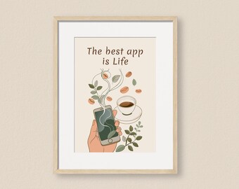 Digital Detox Art Print: Mindfulness Quote (instant Download) - Etsy