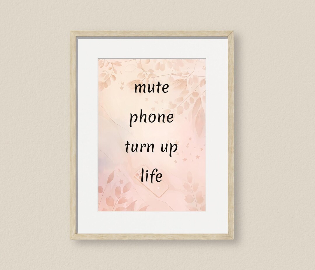 Digital Detox Poster – Minimalist Mindfulness Wall Art (digital ...