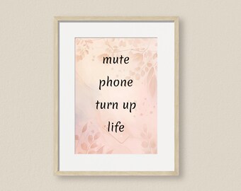 Digital Detox Poster – Minimalist Mindfulness Wall Art (digital ...