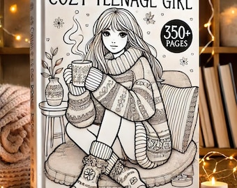 Cozy Teenage Girl Coloring Book | 350+ Pages of Trendy and Relaxing Scenes | Instant Download, Printable for Mindful & Screen-Free Fun!