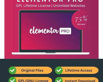 Elementor Pro v3.29.2 – (GPL-versie) / Onbeperkte updates / Onbeperkte websites / WordPress Page Builder / Levenslange toegang tot Elementor Pro