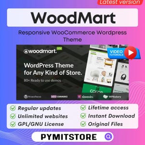 WoodMart 8.2.2- Responsive WooCommerce Wordpress Theme | Lifetime Updates | Best WordPress Woocommerce | GPL | Latest Version | Woodmart