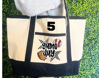 baseball mom tote bag, mom baseball gift, baseball gift, cute baseball mom bag, personalized baseball mom tote bag, baseball tote with name
