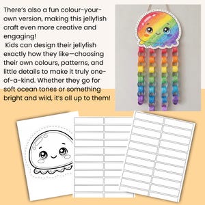 What’s Included:

Jellyfish templates (colour + colour-your-own versions)
Chain strip pages in multiple colours
Easy-to-follow instructions
Files in both A4 size and US Letter size for easy printing anywhere