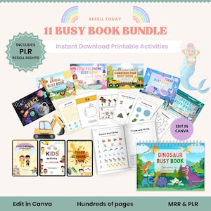 Druckbare Kinder Aktivität Buch Bundle, Vorschule Arbeitsblätter (PLR)