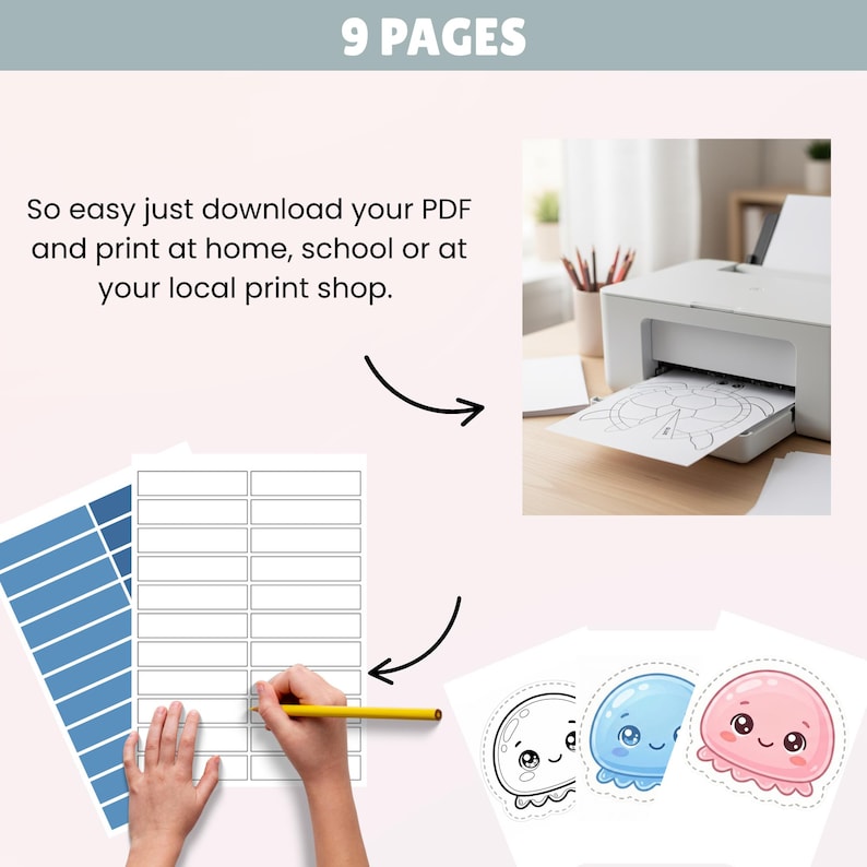 How It Works:

Download your files instantly after purchase
Print at home or at a print shop (A4 or US Letter)
Colour (optional), cut, and assemble your jellyfish
Hang and enjoy your creation!

Important Information:

This is a digital download – no physical item will be shipped
For personal and classroom use only
Not for resale, redistribution, or commercial use