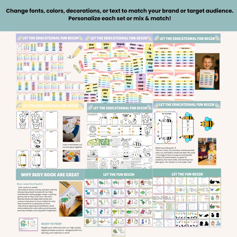 Kids Worksheets PLR Bundle – 6 Editable Activity Sets for Ages 4+ 🎉
Canva Template | Printable Worksheets | Commercial Use Allowed

Make learning fun and build your digital product shop at the same time! This Kids Worksheets PLR (Private Label Rights) Bundle includes 6 fully editable activity sets designed for children aged 4 and up. Perfect for teachers, homeschoolers, or digital product creators.