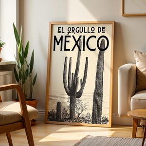 Kaktus mexikanische Küche Wandkunst | Mexikanische Kultur Poster Mexikanische Retro Vintage Mexiko Küche Poster Mexikanische Kunst Malerei Mexikanische Folklore Poster