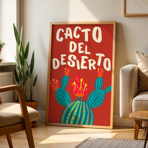 Kaktus mexikanische Küche Wandkunst | Mexikanische Kultur Poster Mexikanische Retro Vintage Mexiko Küche Poster Mexikanische Kunst Malerei Mexikanische Folklore Poster