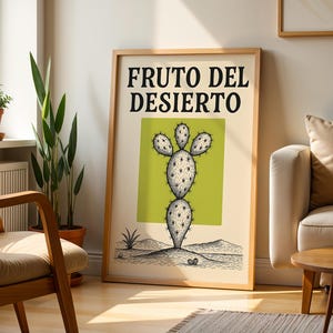Kaktus mexikanische Volkskunst | Retro Mexiko Kunst Wüste Mexikanische Kultur Druck Vintage Mexiko Küche Poster Malerei Mexikanische Folklore Plakatkunst