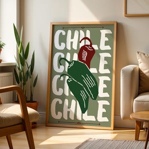 Chile Mexican Kitchen Wall Art | Mexican Culture Print Mexican Vintage Retro Mexico Kitchen Poster Mexican Art Painting Mexican Folk Posters