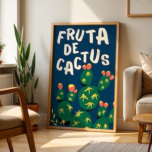 Cactus Mexican Kitchen Wall Art | Mexican Culture Print Mexican Retro Vintage Mexico Kitchen Poster Mexican Art Painting Mexican Folk Poster