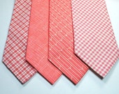 Coral Cotton Mens Neckties