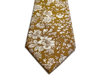 Ochre Neckties Butterscotch Floral Neckties Mustard Necktie Mustard Bow Tie Mustard Pocket Square Wedding Neckties Mustard Wedding Ties