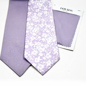 Lavender Neckties Iris Neckties Lavender Linen Neckties  Iris Linen Ties Lavender Wedding Ties Lilac Linen Neckties Lavender Floral Ties