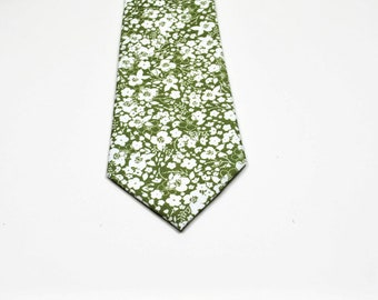 Olive Green Neckties Olive Neckties Groomsmen Olive Floral Neckties Ties Olive Green Wedding Neckties Floral Green Neckties