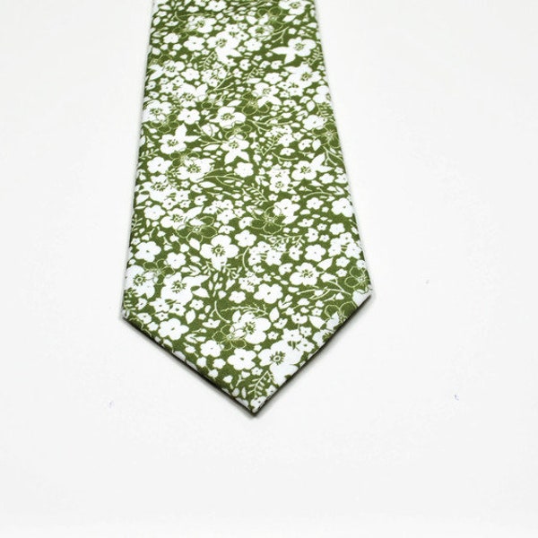 Olive Green Neckties Olive Neckties Groomsmen Olive Floral Neckties Ties Olive Green Wedding Neckties Floral Green Neckties