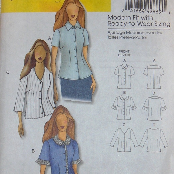 Butterick B5300 Blouse Pattern by Connie Crawford Sizes Xsm - Xlg