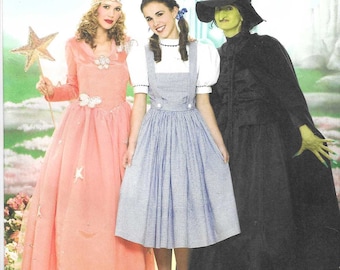Simplicity Pattern 4136 Wizard of Oz Themed Costume Dresses and Accessories - Crown, Wand, Wings, Cape, Witch Hat Misses' Sizes 14 - 22