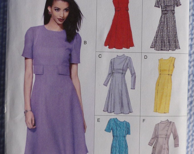 Vogue Easy Options Princess Seamed Dress Pattern V8828 Sizes Etsy
