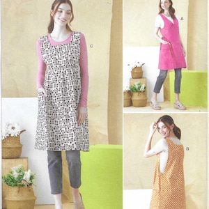 May include: A sewing pattern for a sleeveless dress with a V-neckline and pockets. The pattern is called Simplicity S9766 and is available in sizes XS-XL. The pattern is designed by Elaine Heigl and is easy to sew.