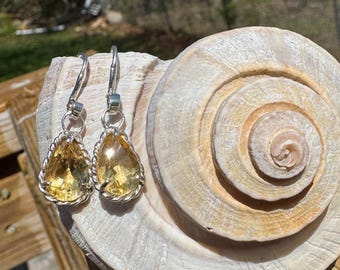 Drops of Sun Citrine Earrings