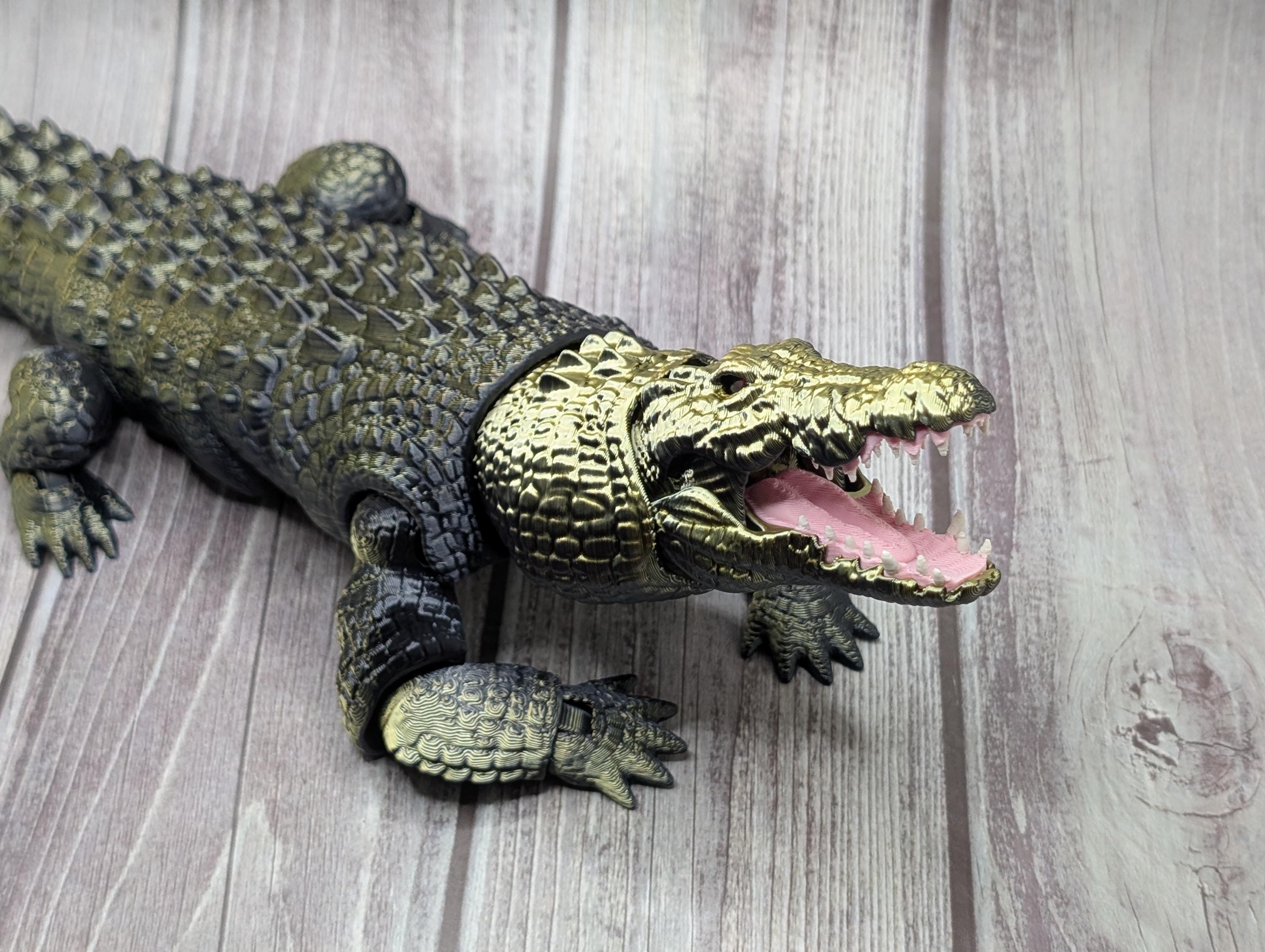Articulated Saltwater Crocodile - 3D Printed - Etsy