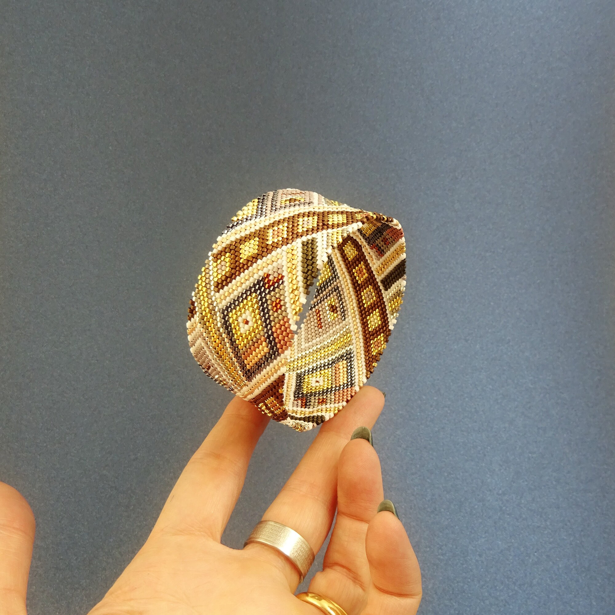 Vertical Art deco, peyote bracelet PATTERN