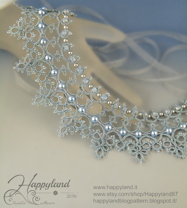 Cinderella Needle Tatting Necklace Tutorial Step by Step Etsy