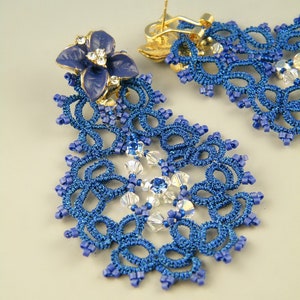 Hermitage, samouczek robienia kolczyków metodą frywolitki