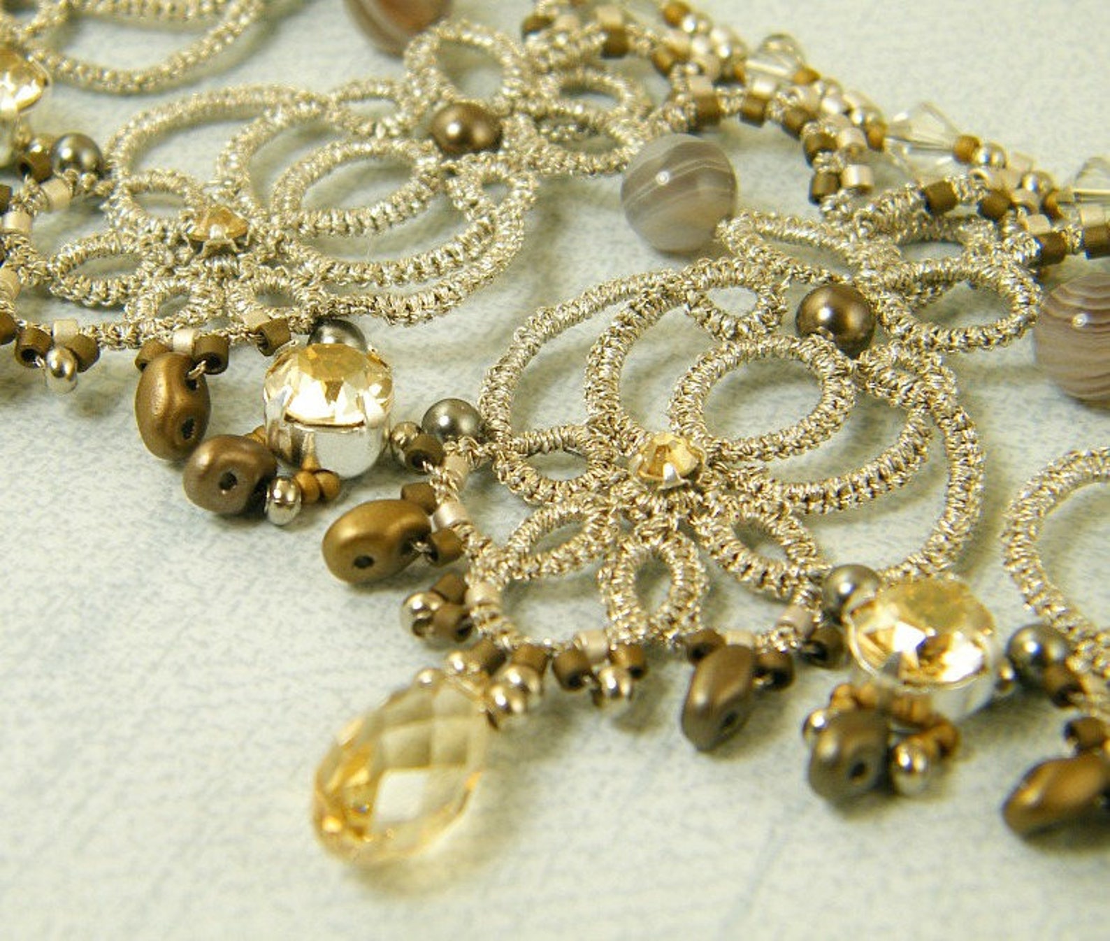 Victoria Necklace Needle Tatting Kit and Tutorial Step by Etsy