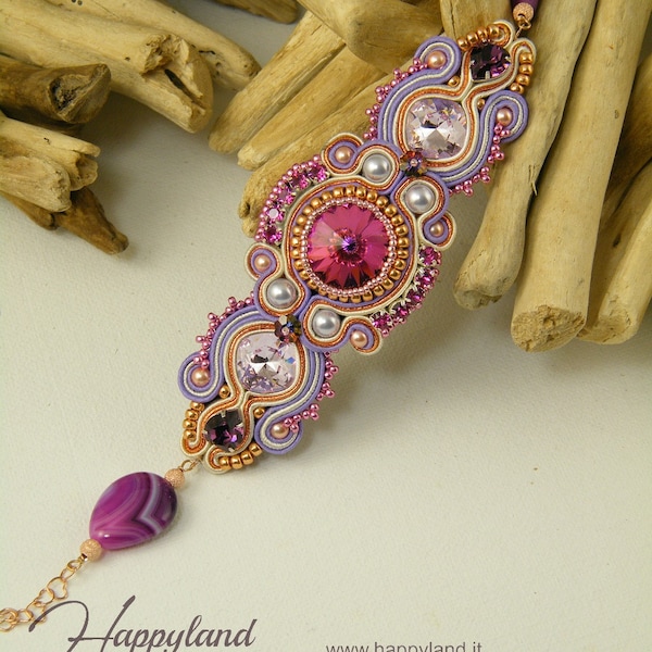 Pulsera Soraya, tutorial de soutache paso a paso