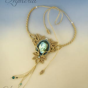 Nymeria ,  freeform macramè necklace tutorial step by step