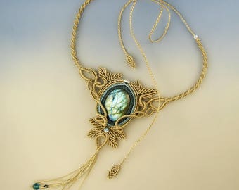 Nymeria ,  freeform macramè necklace tutorial step by step