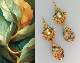 Samira earrings, macrame kit and tutorial step by step