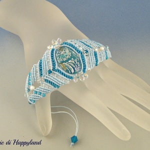 Nefertiti bracelet, macramè tutorial step by step, 24 photos